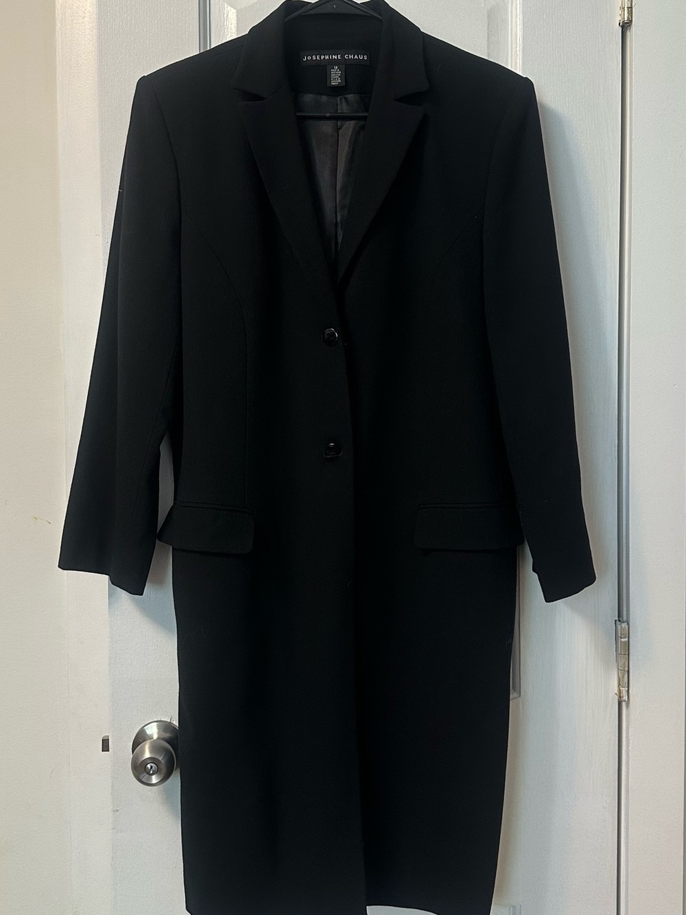 Josephine Chaus Black Long Trench Coat